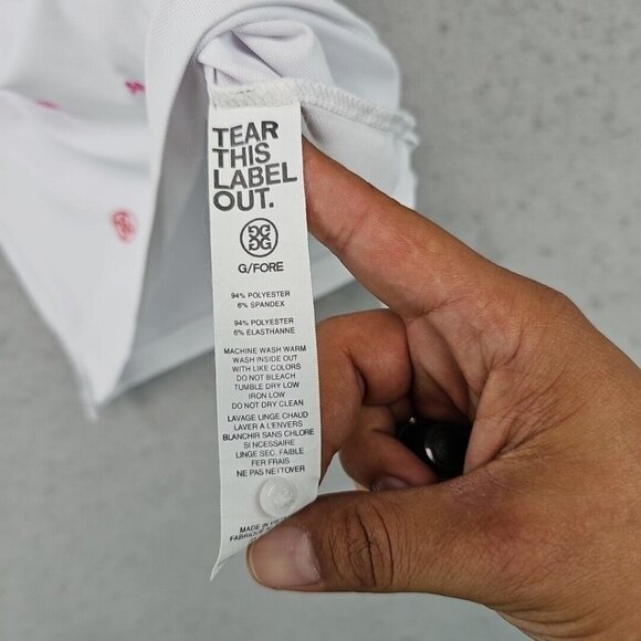 G/FORE White Tank Top with Pink Accents - Picture 6 of 8